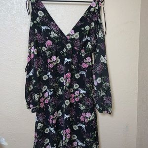 Long sleeve open shoulder casual dress